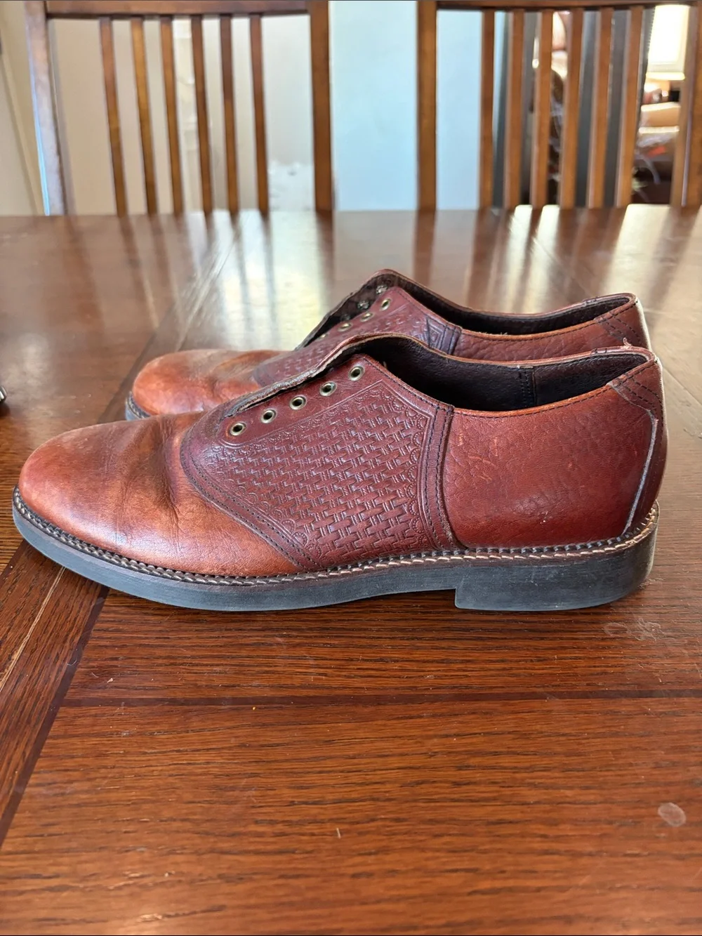 H.S. Trask brown leather